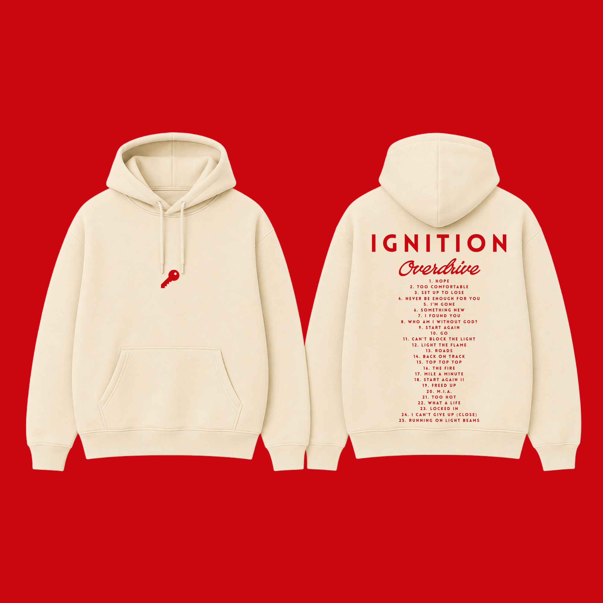 CREAM TRACKLIST HOODIE