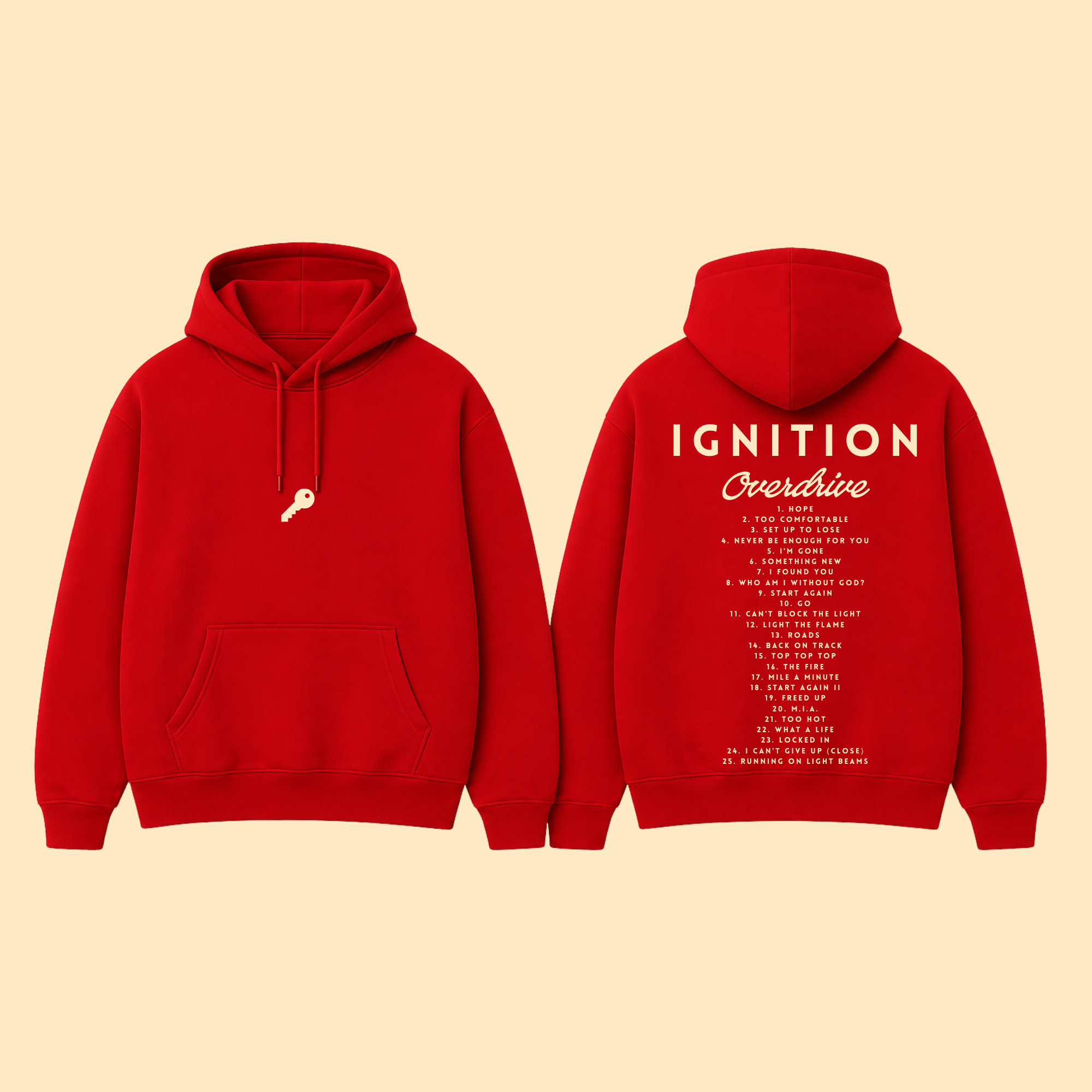 RED TRACKLIST HOODIE