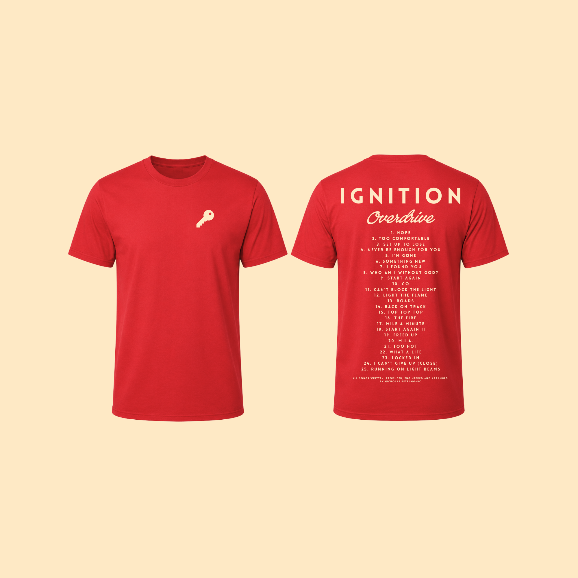 RED TRACKLIST TEE